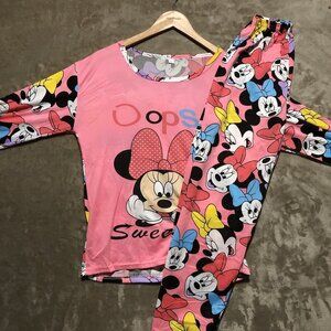 Disney Minnie Mouse Pyjamas 2 Piece Kids Sz L (0186) NEW No Tags